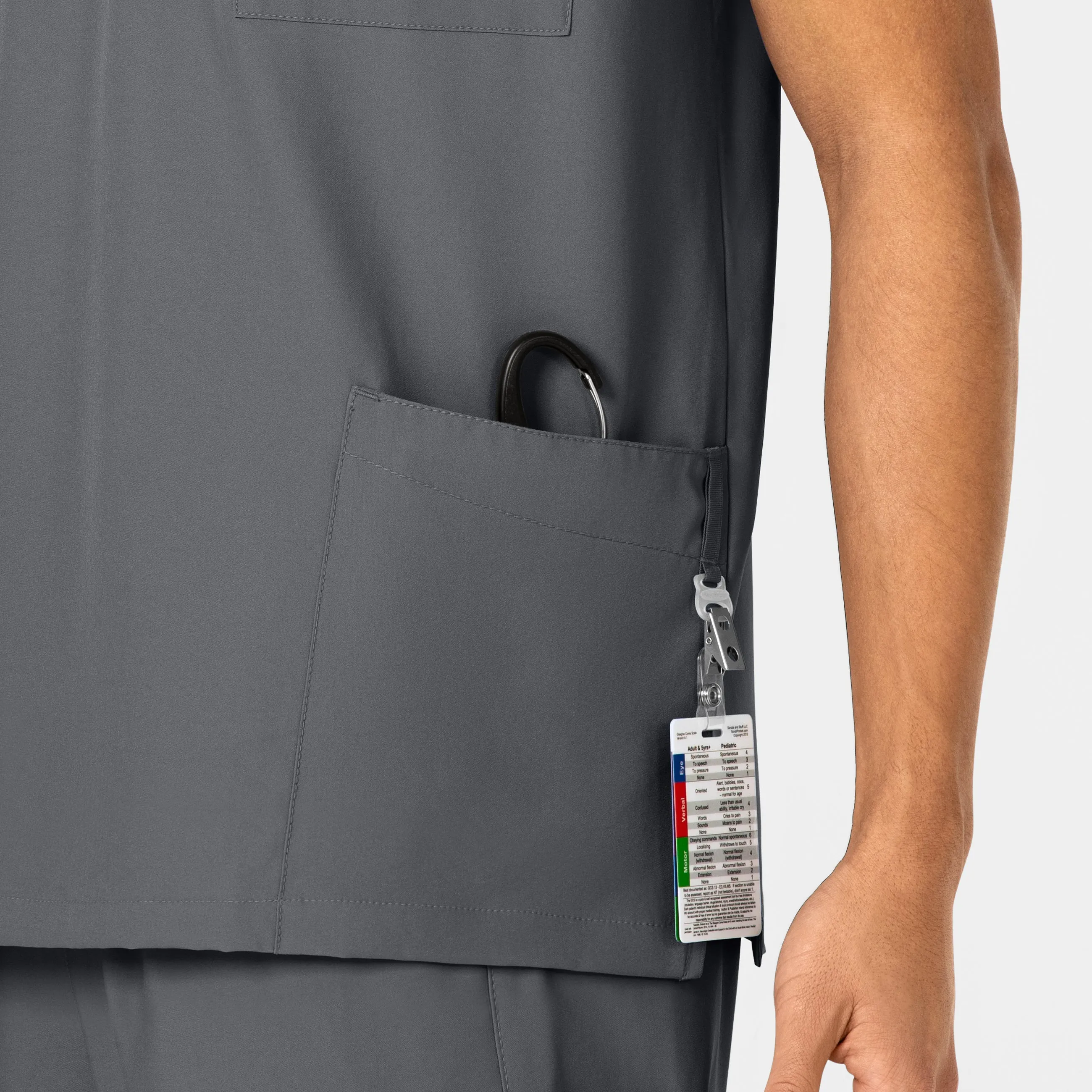 UMSL W123 Unisex 4 Pocket Utility Scrub Top With Logo
