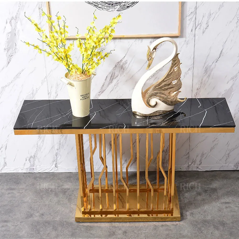 Uniline Golden Console Table - Stainless Steel