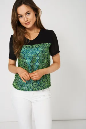 V-Neckline Textured Top