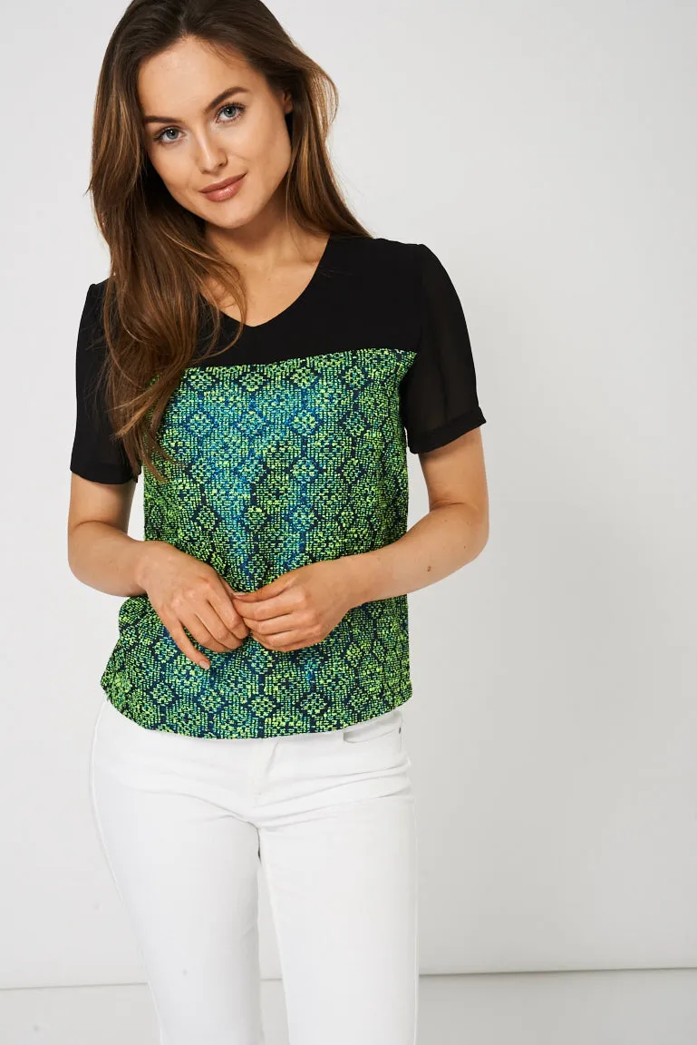 V-Neckline Textured Top