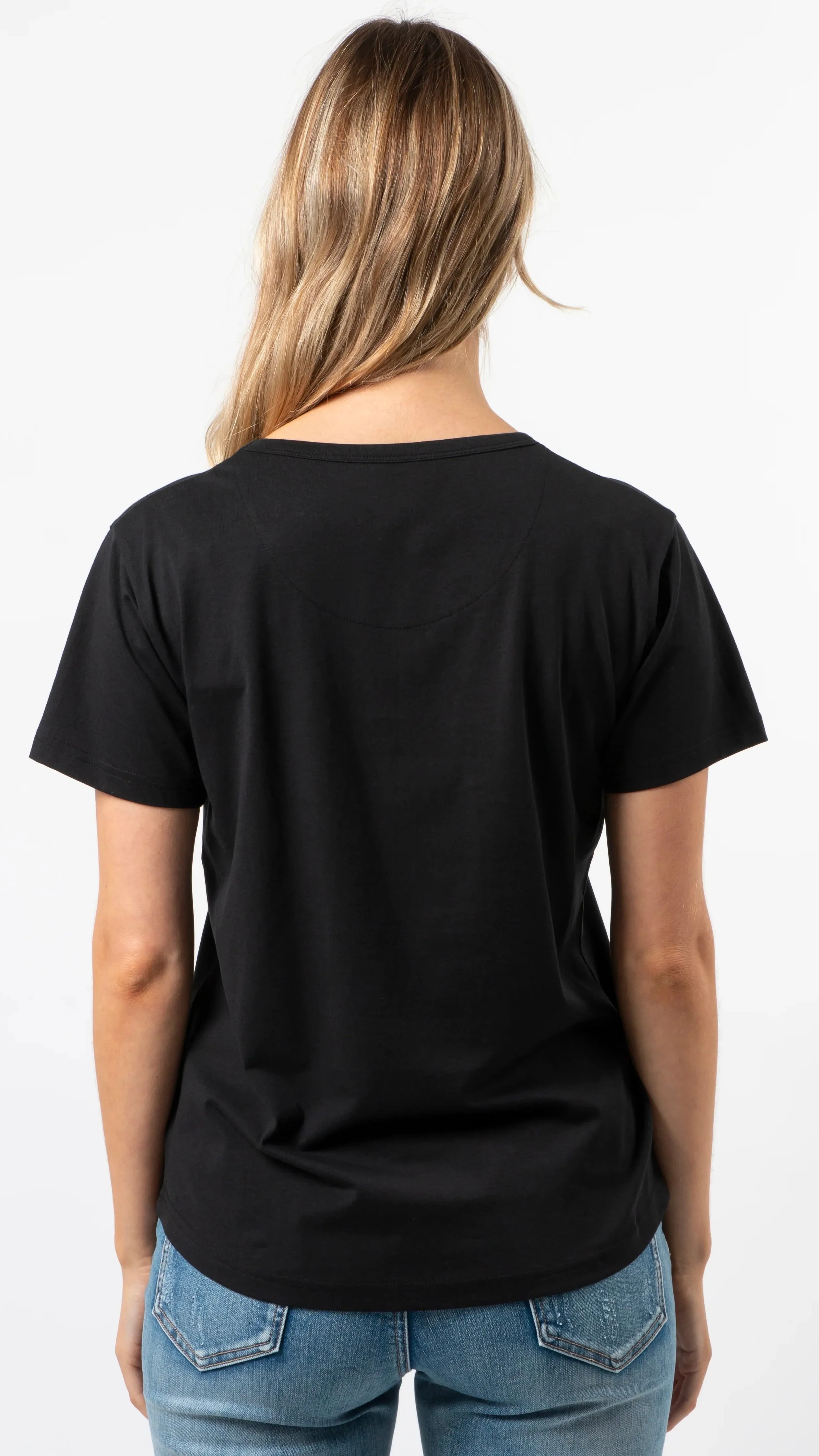 Villa Tee V Neck Black