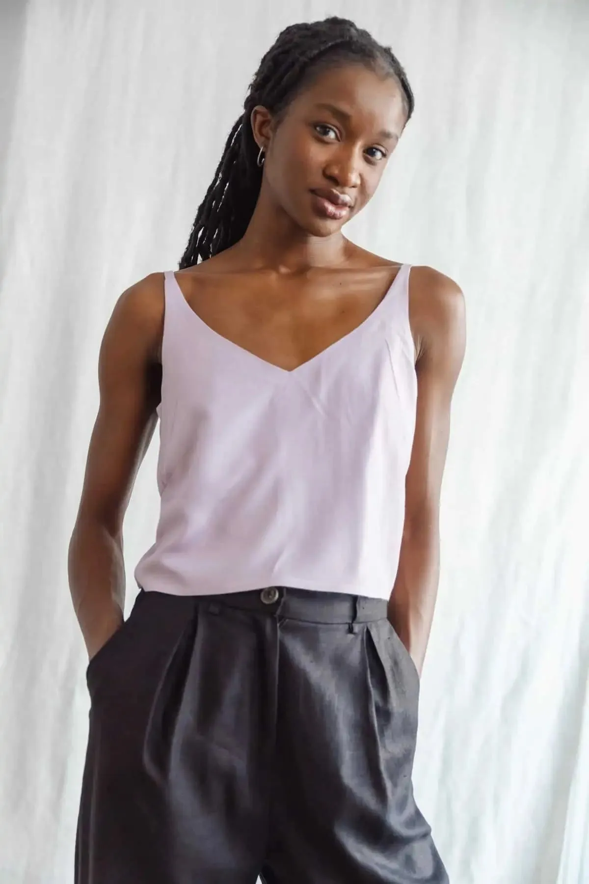 viscose top - iya - lilac