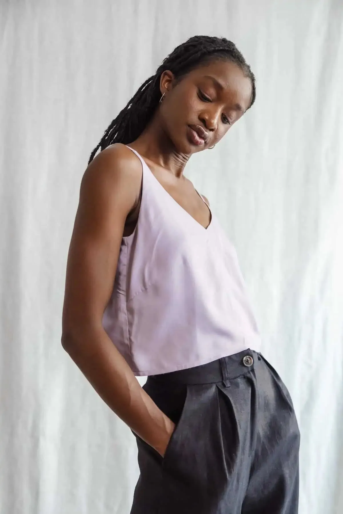 viscose top - iya - lilac