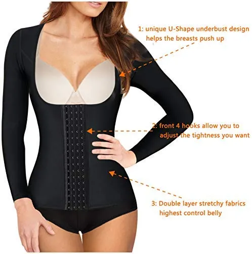 Waist Trainer Corset & Upper Arm Shaper Compression Top
