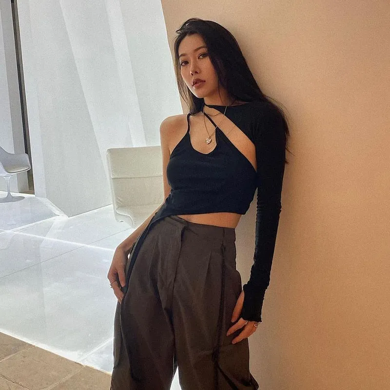 Welcome By Myself Crop Tops