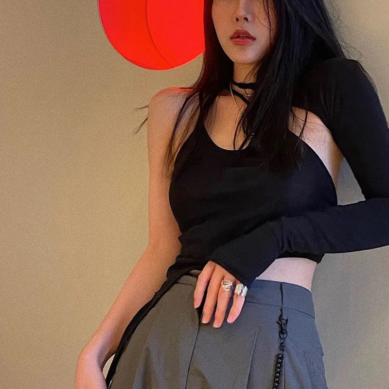 Welcome By Myself Crop Tops