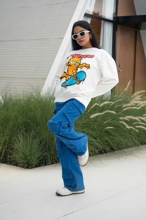White Garfield Sweatshirt