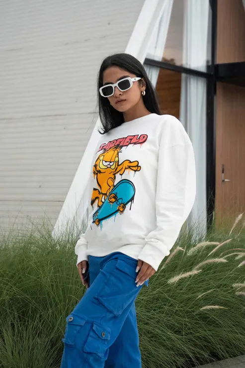 White Garfield Sweatshirt