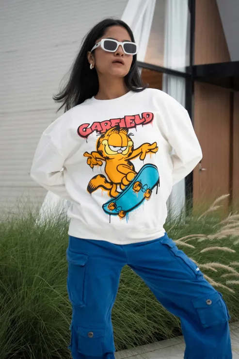 White Garfield Sweatshirt