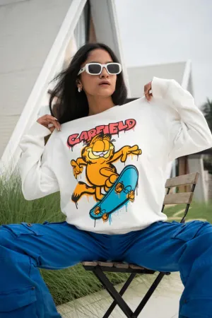 White Garfield Sweatshirt