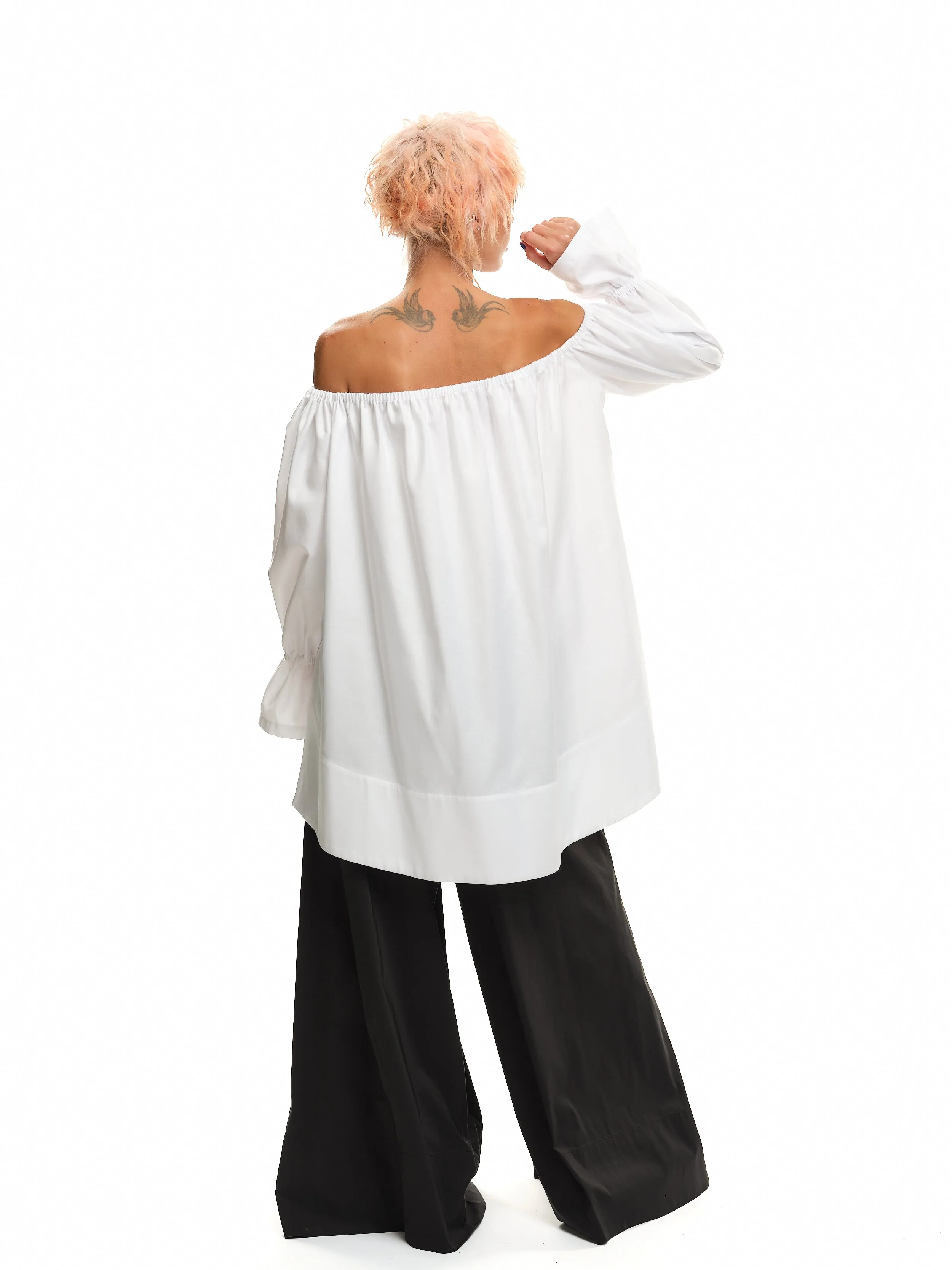 White Off-The-Shoulder Top