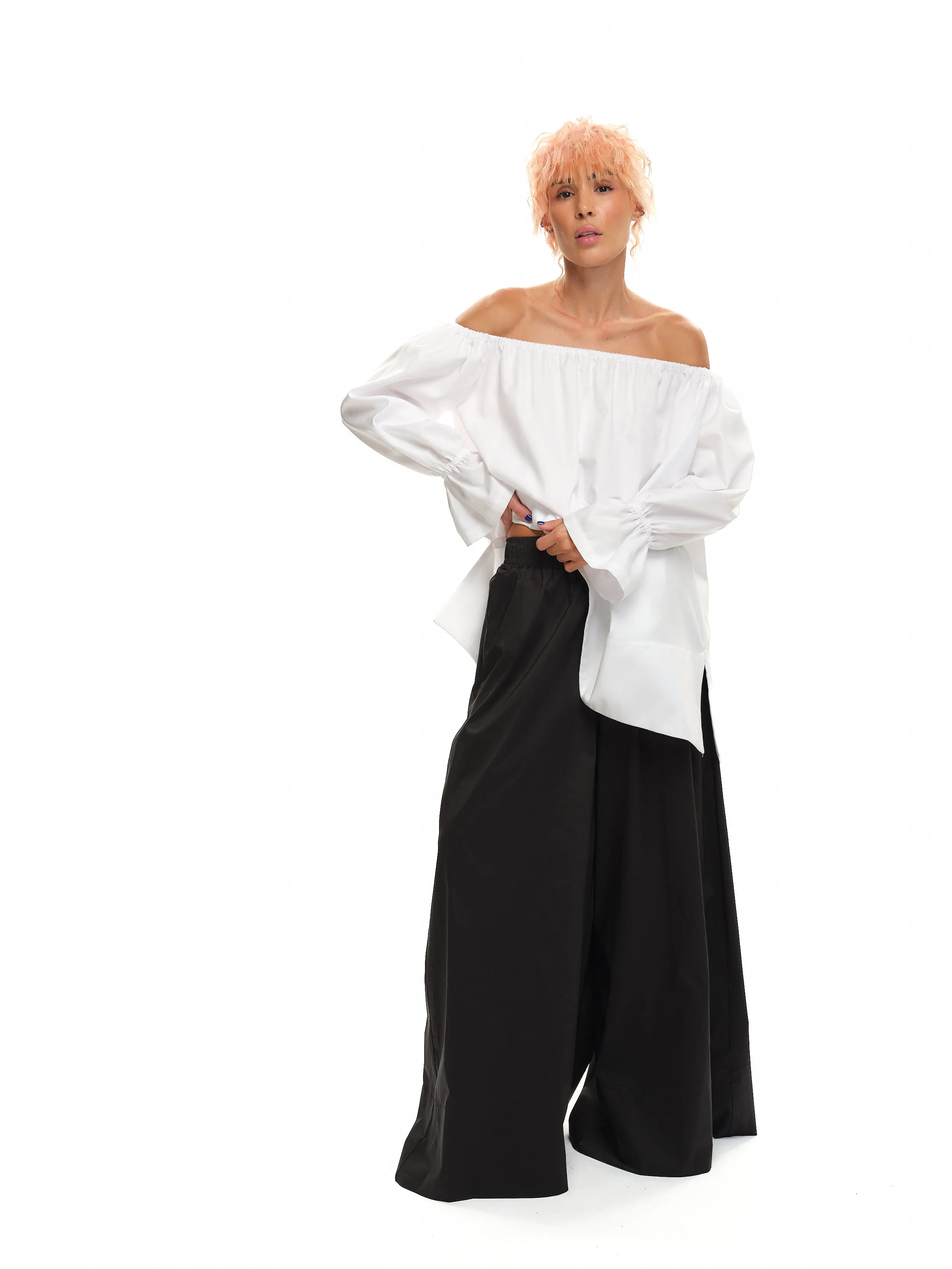 White Off-The-Shoulder Top