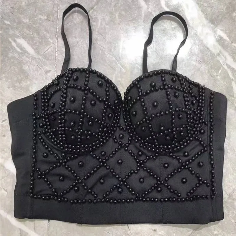 White On Black Crop Top