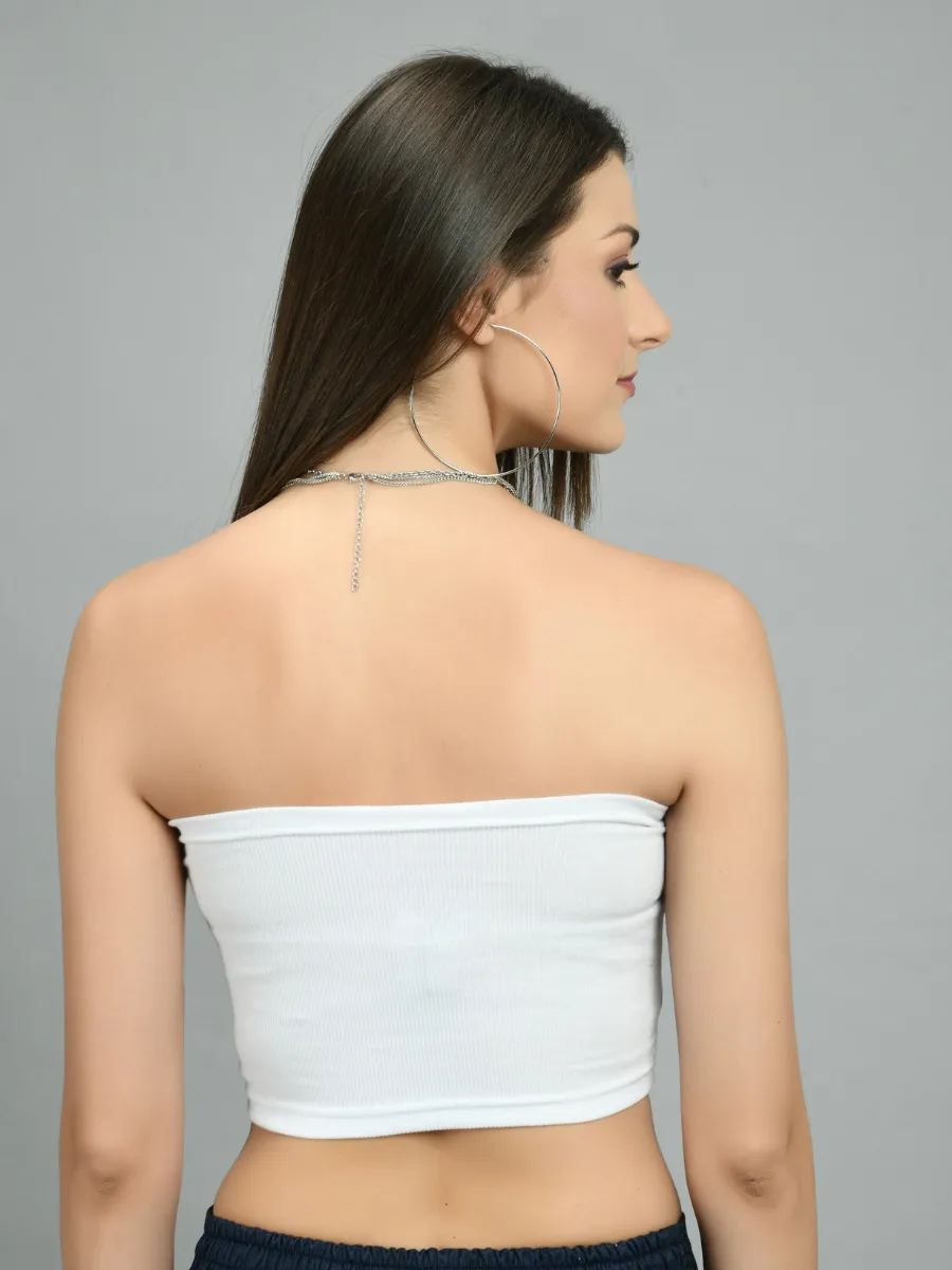 White Staple Tube Top