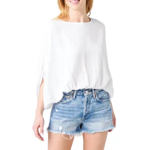 Wide Body Cotton Gauze Top - White