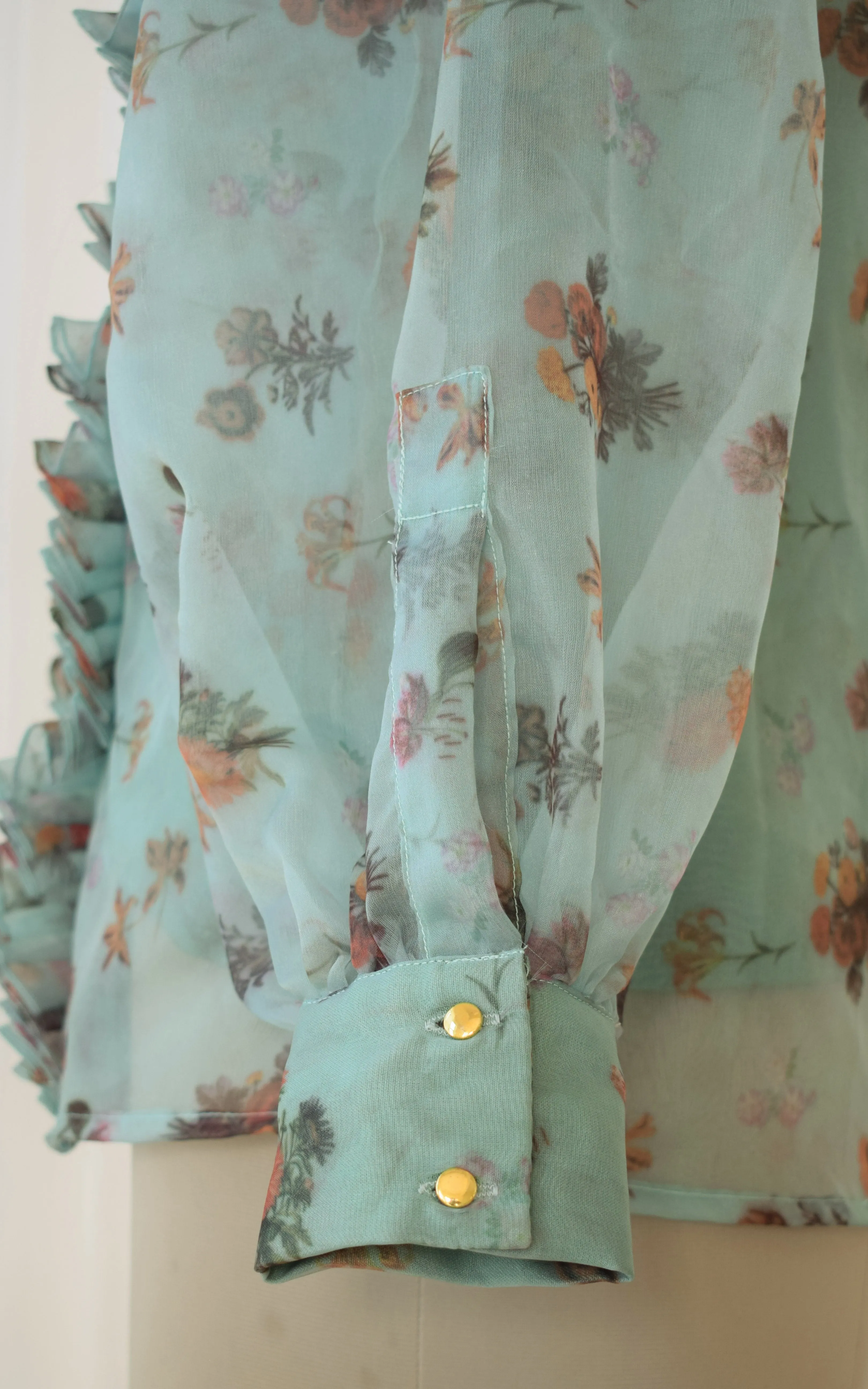 Wildflower Organza Pleated Top