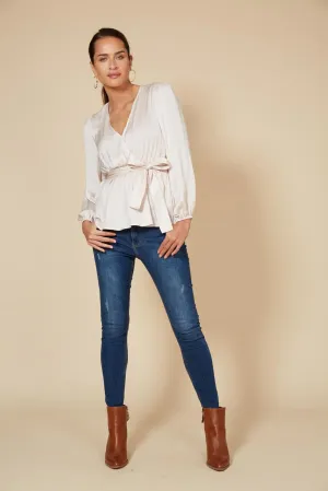 Winona Tie Top / Pearl