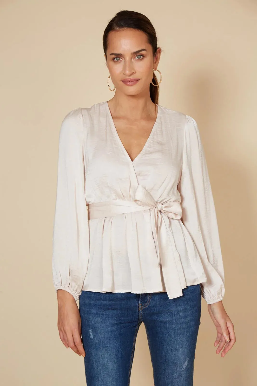 Winona Tie Top / Pearl