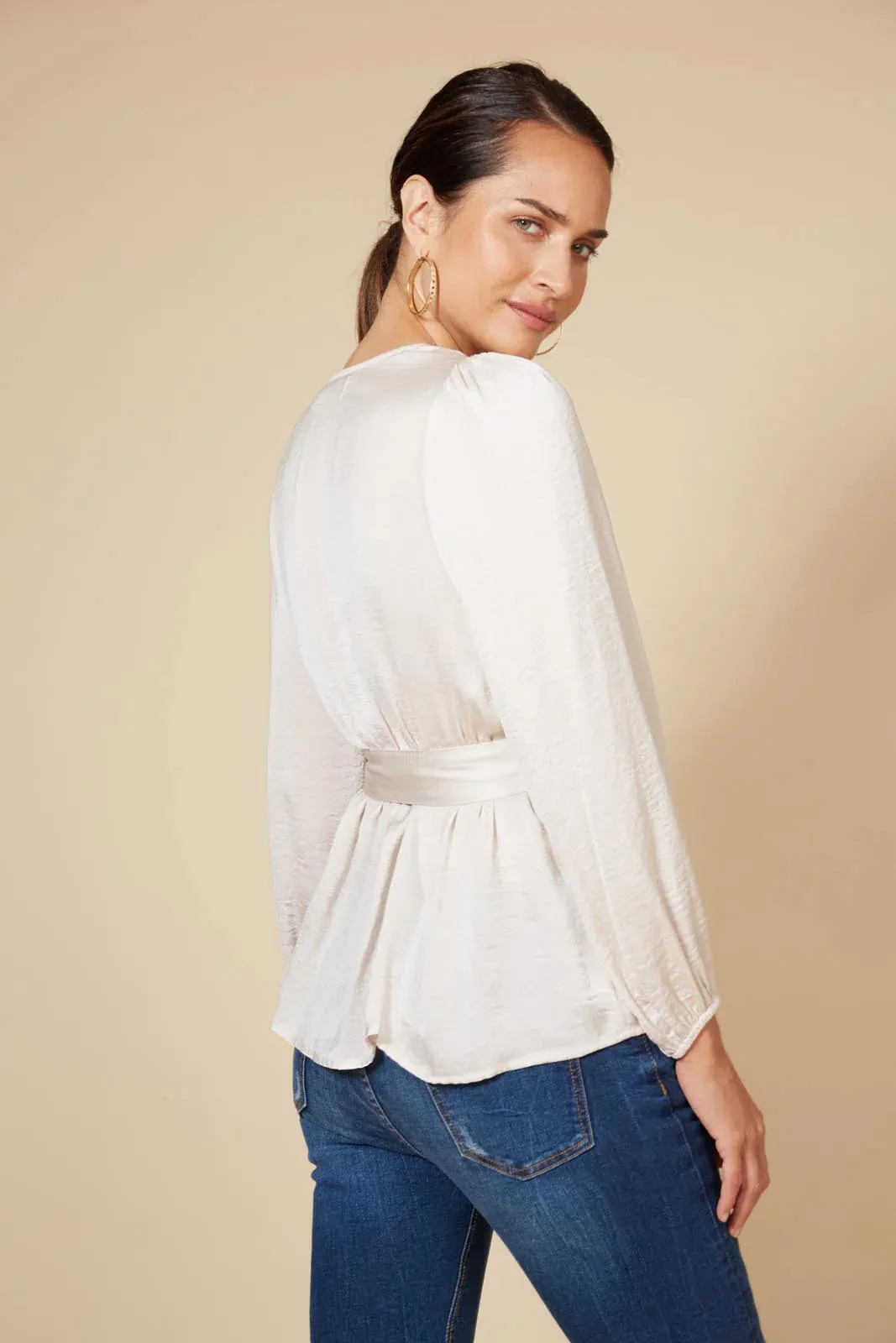 Winona Tie Top / Pearl