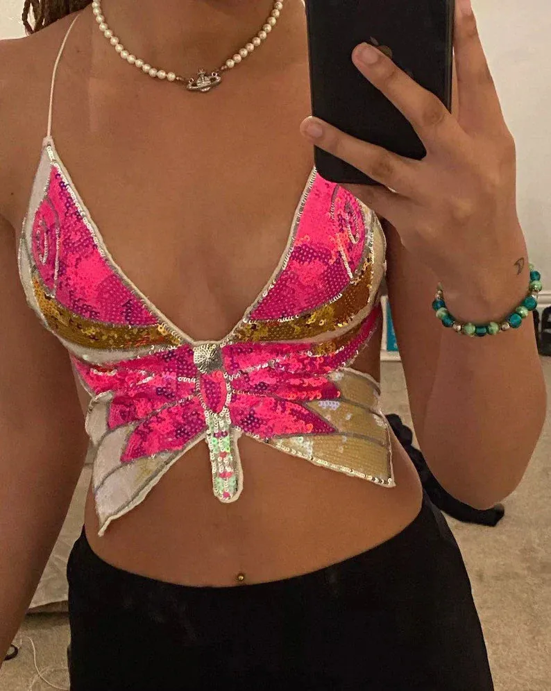 Wjczt 2024 TAO BUTTERFLY SEQUIN TOP