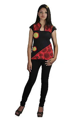 woman-half-sleeve-top-with-chinese-collar-design-bubble