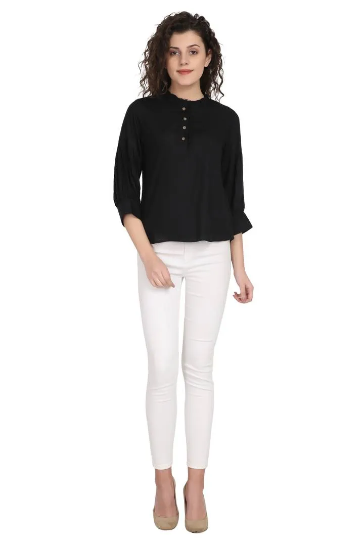 Women Rayon Solid Top