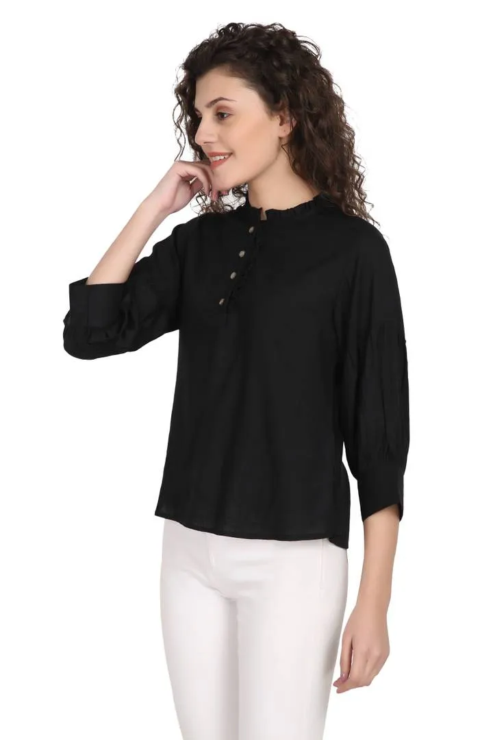 Women Rayon Solid Top