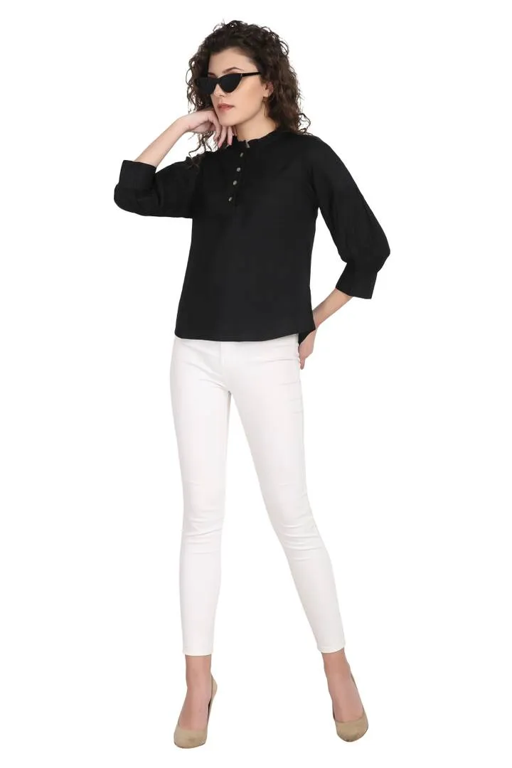 Women Rayon Solid Top