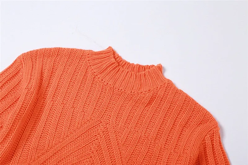 Women Skin-friendly Fabric Sweater Fashionable Orange Sweater by Kaja Clothing - Edana Top