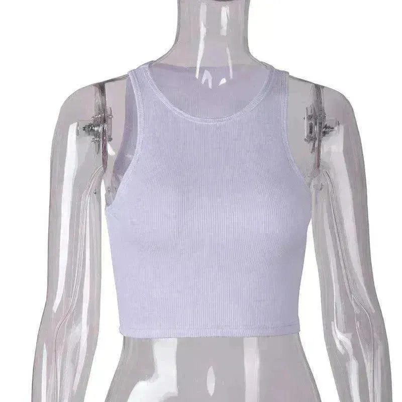 Women T-shirt Charming Sleeveless Camisole Crop Top Tank Top
