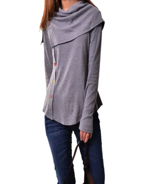 Women's Asymmetric t-shirt/bottoming shirt/long sleeve cotton top/customized top/(Y1018)