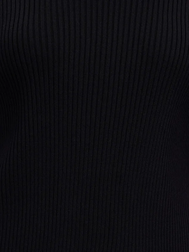 Women's Classic-Fit Knit Long-Sleeve  Black Sweater by Kaja Clothing -Enid Top