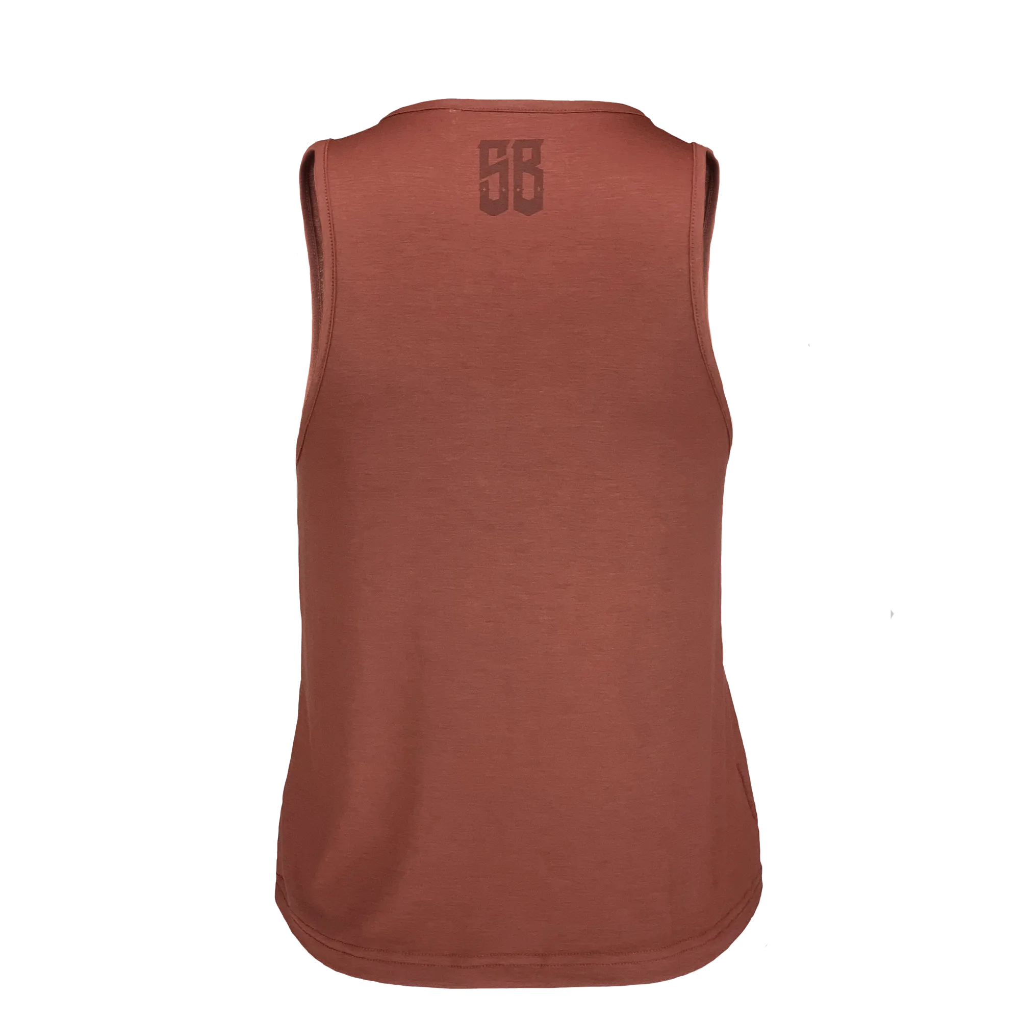 Women's Crop Racerback Tank - Vintage Brick