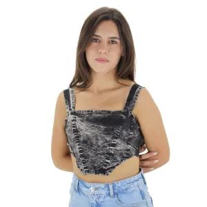 Women's Crop Top,Black
