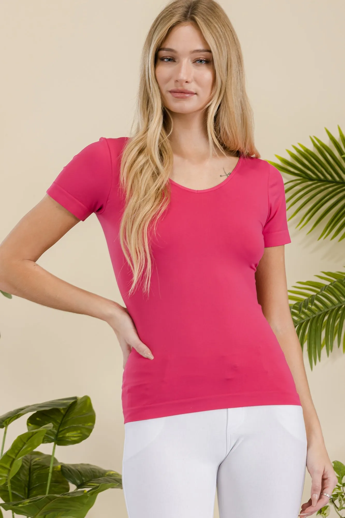 Women’s Essential Reversible Seamless Short Sleeve Top