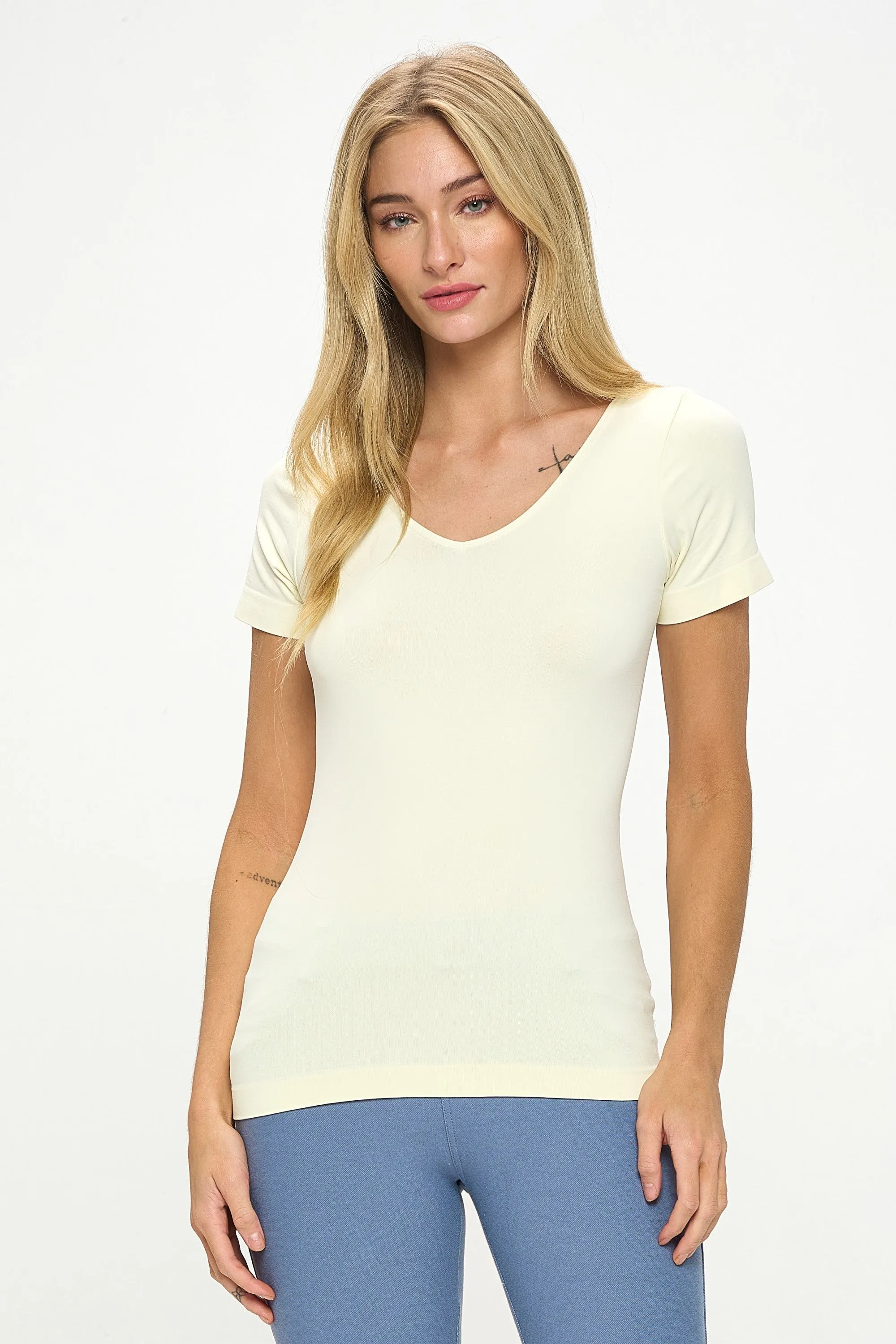 Women’s Essential Reversible Seamless Short Sleeve Top
