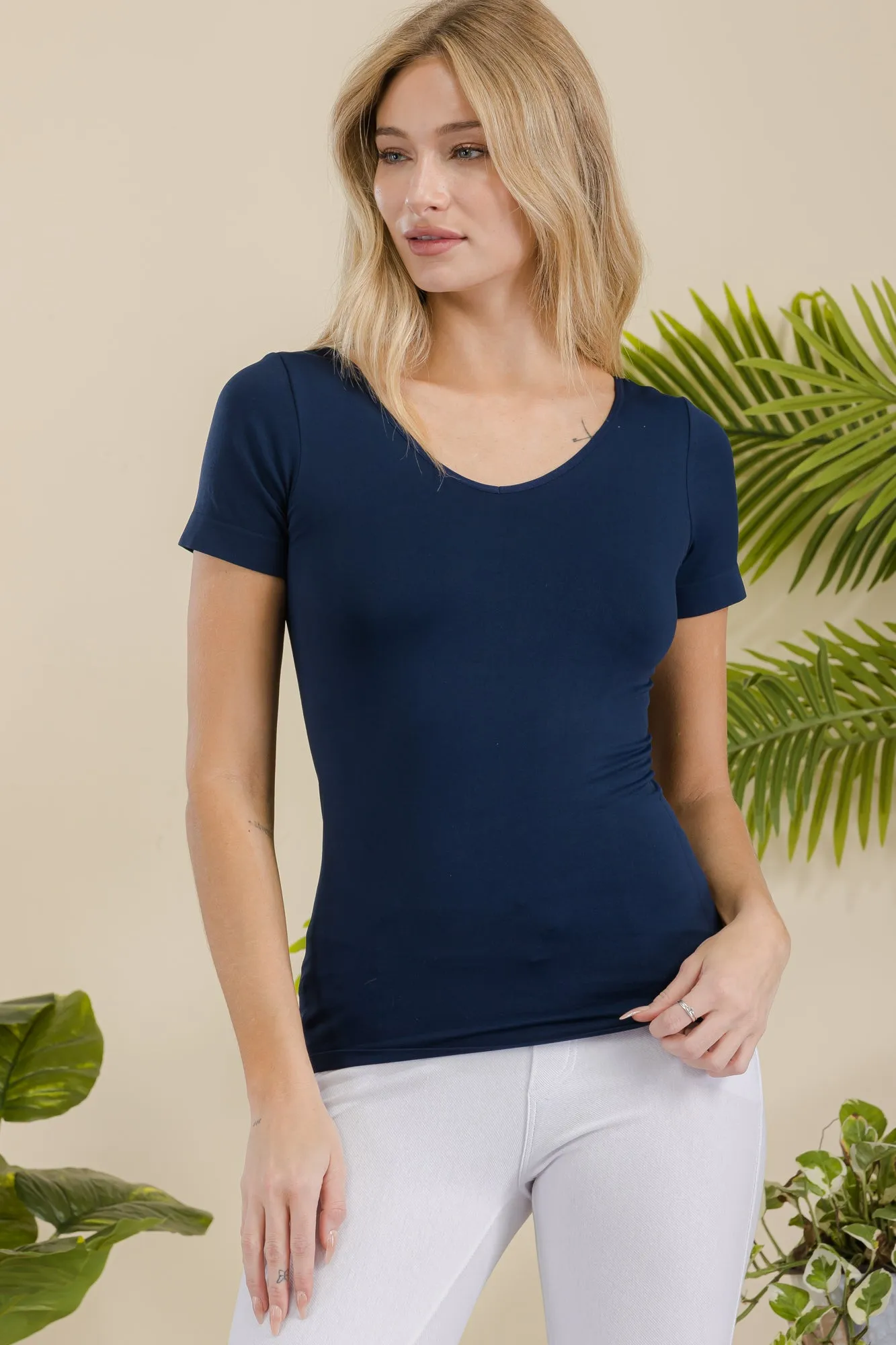 Women’s Essential Reversible Seamless Short Sleeve Top