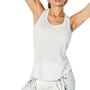 Women's Leopard Sleeveless Sport Top,White