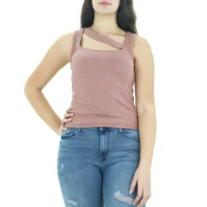 Women's  Ribbed Casual Top,Rosewood