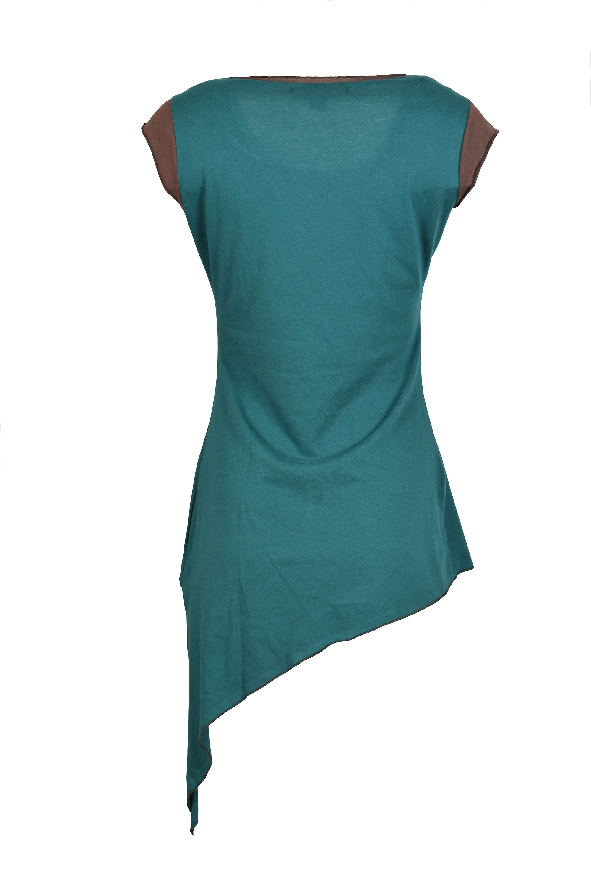 womens-sleeveless-dress-with-print-handwork