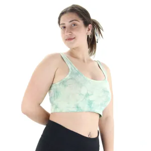 Women's Washed Crop Top,Green