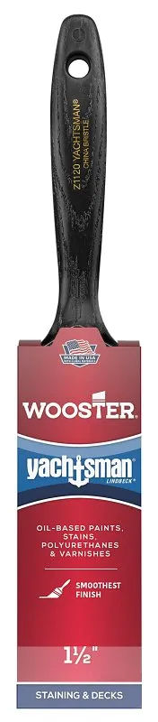 Wooster Z1120-1-1/2 Paint Brush, 1-1/2 in W, 2-3/16 in L Bristle, China Bristle, Varnish Handle :EA: QUANTITY: 1