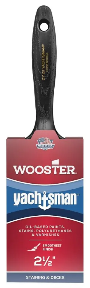 Wooster Z1120-2-1/2 Paint Brush, 2-1/2 in W, 2-11/16 in L Bristle, China Bristle, Varnish Handle :EA: QUANTITY: 1