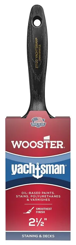 Wooster Z1120-2-1/2 Paint Brush, 2-1/2 in W, 2-11/16 in L Bristle, China Bristle, Varnish Handle :EA: QUANTITY: 1
