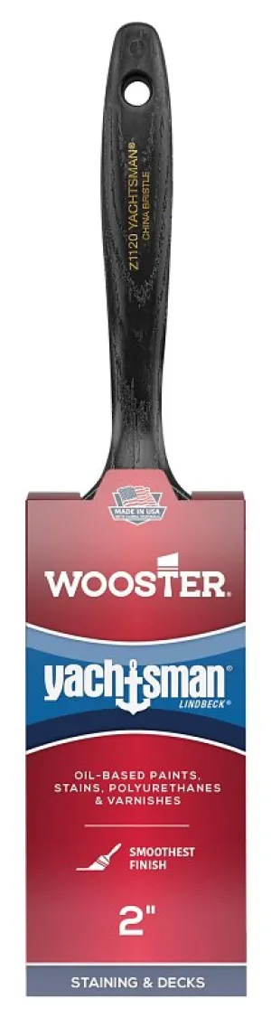 Wooster Z1120-2 Paint Brush, 2 in W, 2-7/16 in L Bristle, China Bristle, Varnish Handle :EA: QUANTITY: 1