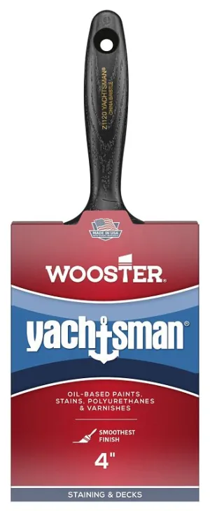 Wooster Z1120-4 Paint Brush, 4 in W, 3-3/16 in L Bristle, China Bristle, Varnish Handle :EA: QUANTITY: 1