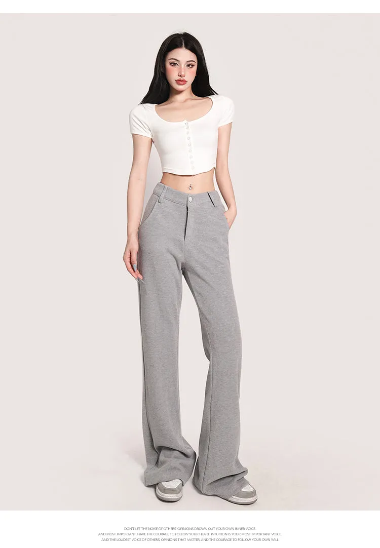 Yielle Solid Color Button Up Short Sleeve Slim Top