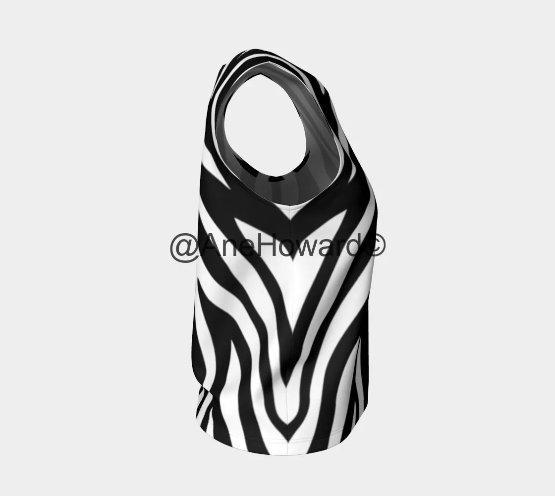 Zebra Tank Top- Great for Yoga and Going Out