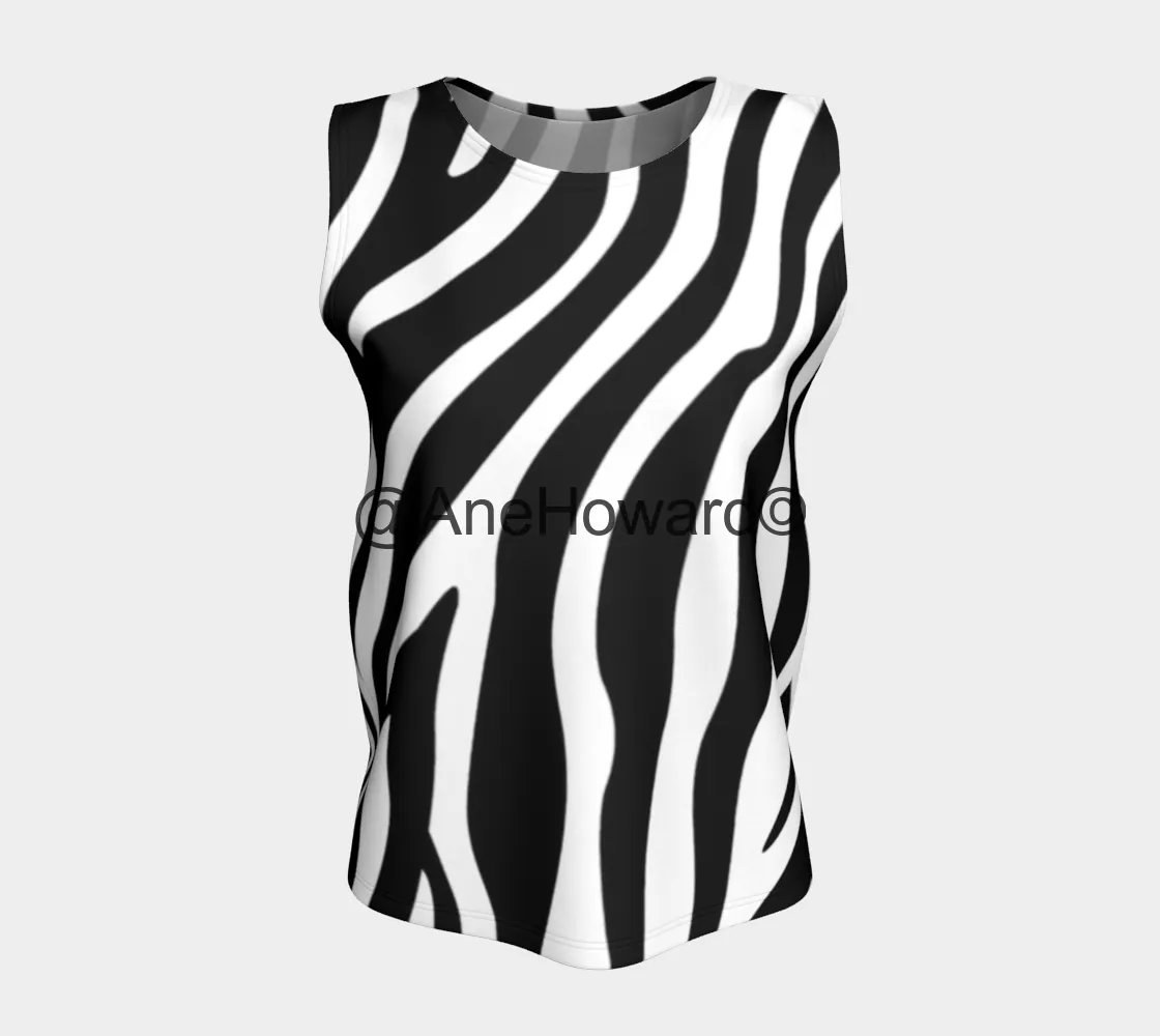 Zebra Tank Top- Great for Yoga and Going Out