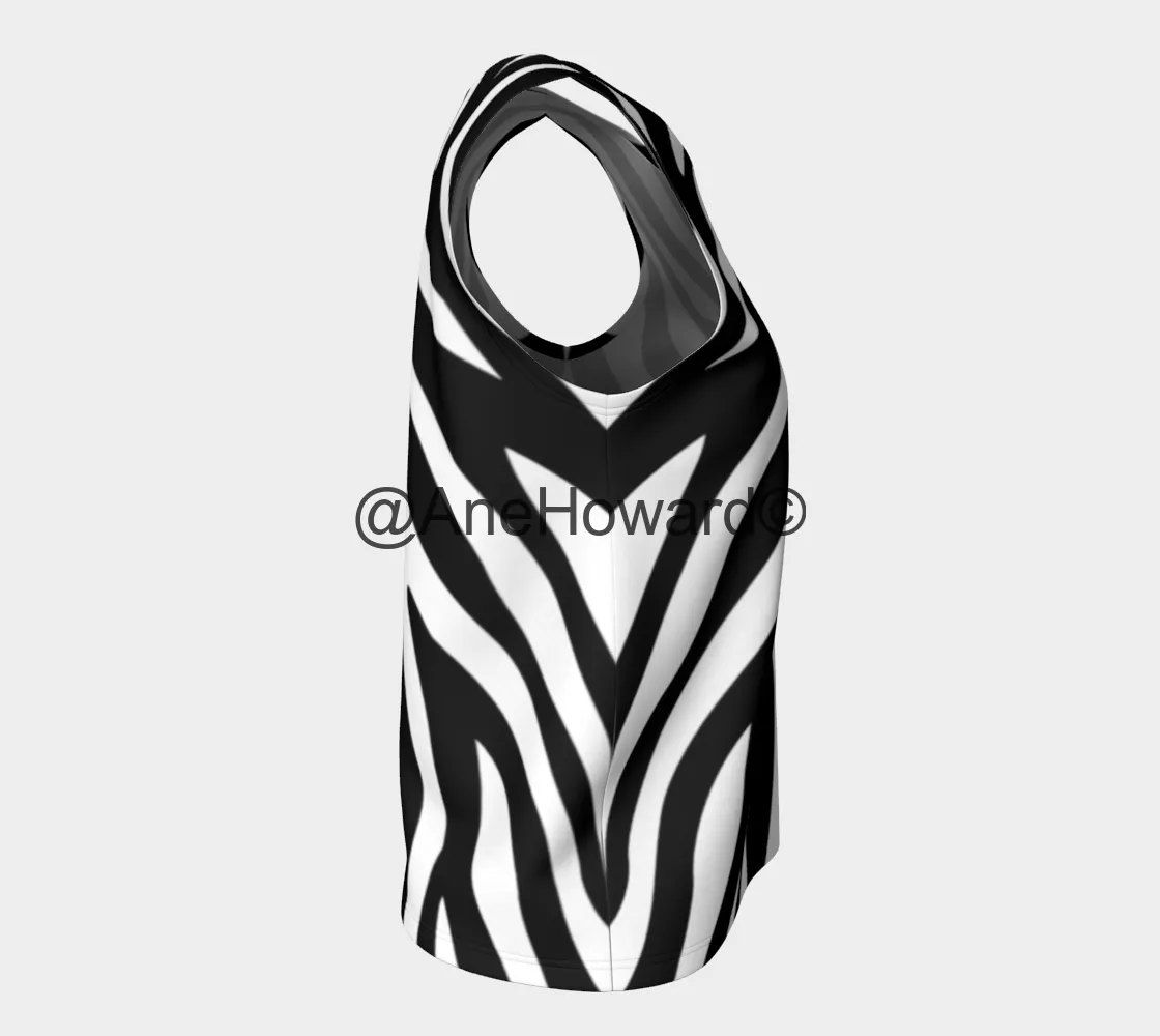 Zebra Tank Top- Great for Yoga and Going Out